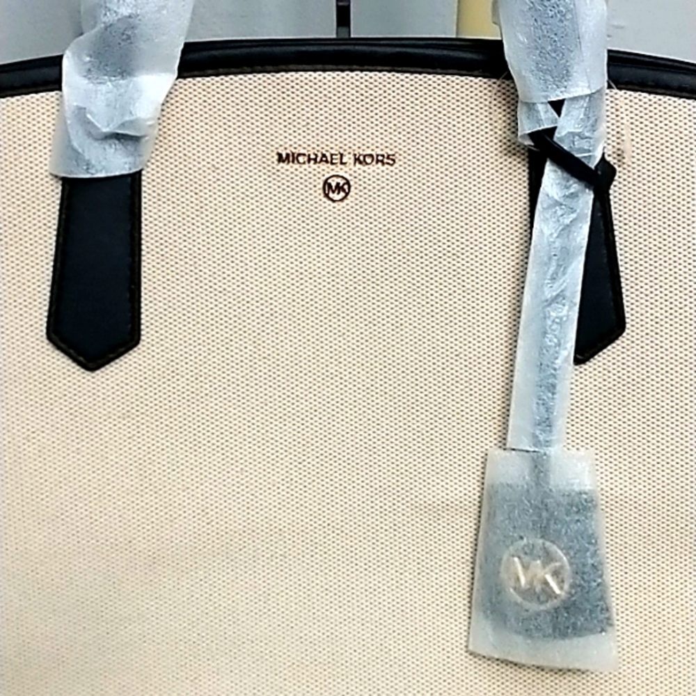 Michael Kors Jane Canvas Natural  Tote Bag - Picture 5 of 10